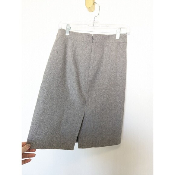 J Crew Wool Blend Skirt Women's Size 0 Gray Pencil Knee Length - Picture 6 of 10